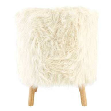 White Faux Fur Chair