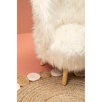 White Faux Fur Chair