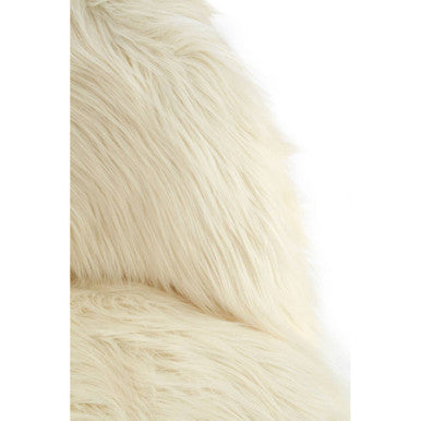 White Faux Fur Chair