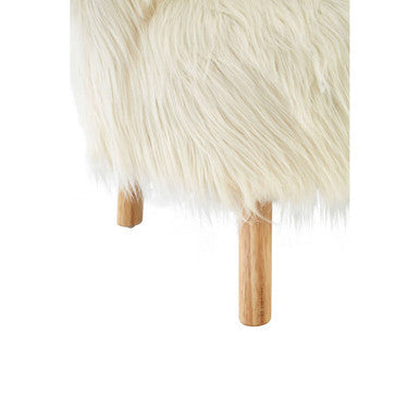 White Faux Fur Chair