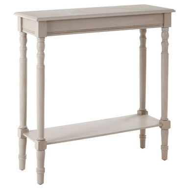 Grey Putty Wooden Console Table with Lower Shelf