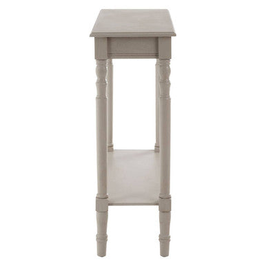 Grey Putty Wooden Console Table with Lower Shelf