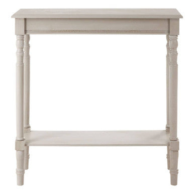 Grey Putty Wooden Console Table with Lower Shelf