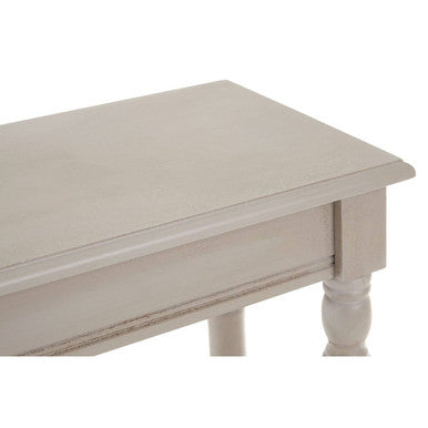 Grey Putty Wooden Console Table with Lower Shelf