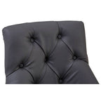 Grey Faux Leather Bar Chair