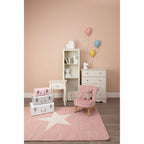 Set of Three Assorted Pink and Grey Storage Trunks