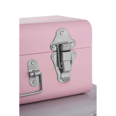 Set of Three Assorted Pink and Grey Storage Trunks