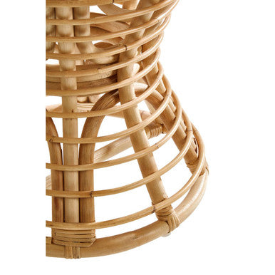 Natural Rattan Hourglass Stool