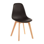 Black Chair with Beech Wood Legs