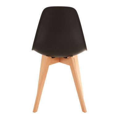 Black Chair with Beech Wood Legs