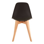 Black Chair with Beech Wood Legs