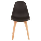 Black Chair with Beech Wood Legs