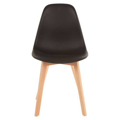 Black Chair with Beech Wood Legs