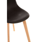 Black Chair with Beech Wood Legs