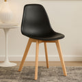 Black Chair with Beech Wood Legs