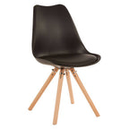 Black Padded Seat Dining Chair