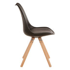 Black Padded Seat Dining Chair