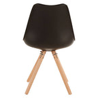 Black Padded Seat Dining Chair