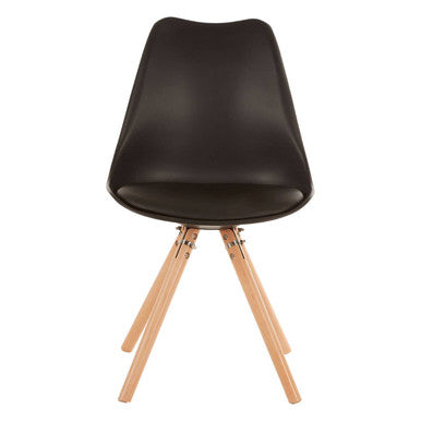 Black Padded Seat Dining Chair