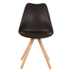 Black Padded Seat Dining Chair