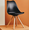 Black Padded Seat Dining Chair