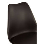 Black Padded Seat Dining Chair