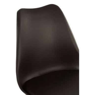 Black Padded Seat Dining Chair