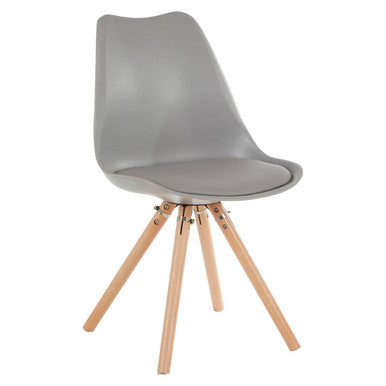 Grey Padded Seat Dining Chair