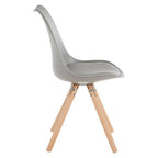Grey Padded Seat Dining Chair