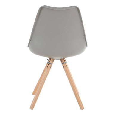 Grey Padded Seat Dining Chair