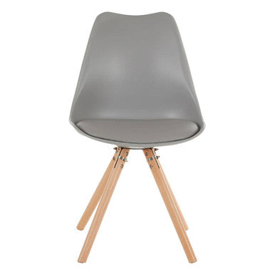 Grey Padded Seat Dining Chair