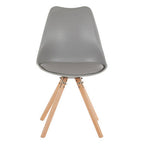 Grey Padded Seat Dining Chair