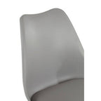 Grey Padded Seat Dining Chair