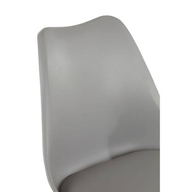 Grey Padded Seat Dining Chair