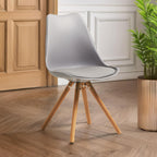 Grey Padded Seat Dining Chair