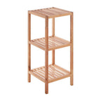 3 Tier Walnut Wood Bathroom Shelf Unit