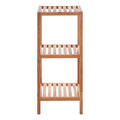 3 Tier Walnut Wood Bathroom Shelf Unit