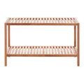Natural Walnut Wood 2 Tier Shelf Unit