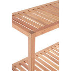 Natural Walnut Wood 3 Tier Tall Bathroom Shelf Unit