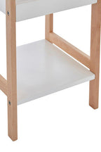 Natural and White Wooden 3 Tier Bathroom Shelf Unit