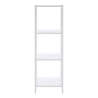 4 Tier White Bathroom Shelf