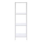 4 Tier White Bathroom Shelf