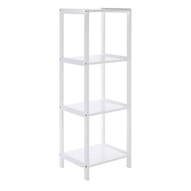 4 Tier White Bathroom Shelf