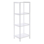 4 Tier White Bathroom Shelf