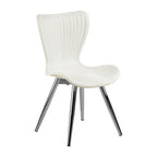 White Textured Dining Chair