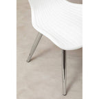 White Textured Dining Chair