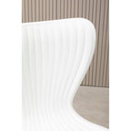 White Textured Dining Chair