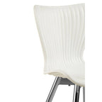 White Textured Dining Chair