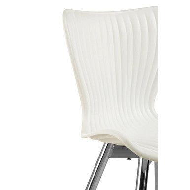 White Textured Dining Chair