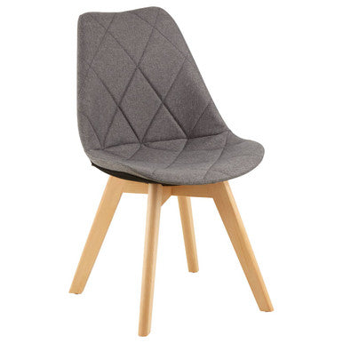 Grey Diamond Pattern Dining Chair